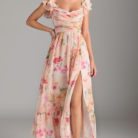 Azazie Anaya Flutter Sleeve Formal Dress - Picture 2 of 4